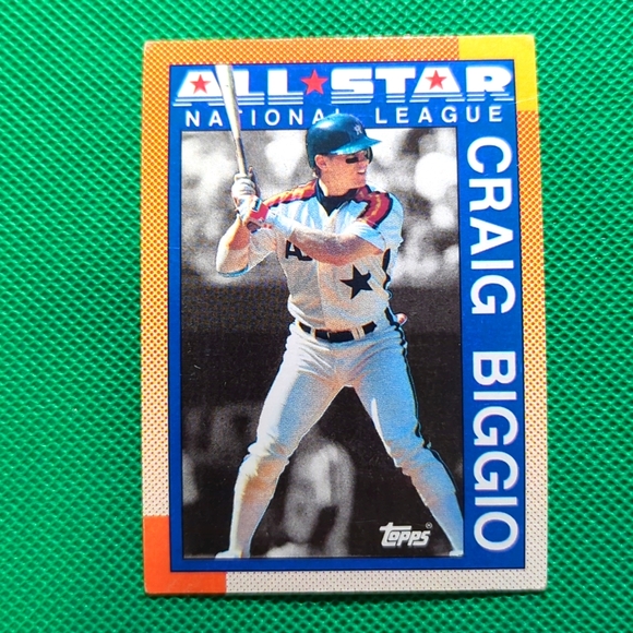 🩸Vintage All Star Topps Craig Biggio 1990 Card #404 National League - Picture 1 of 11